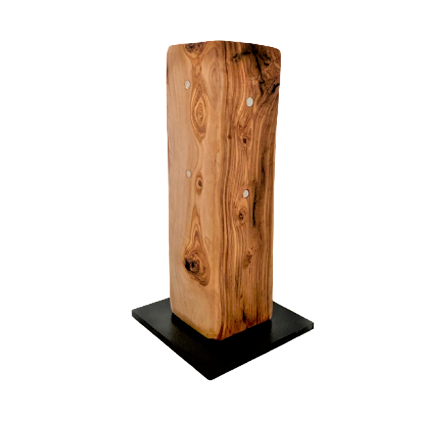 Knife block TOWER made of olive wood Magnetic knife block