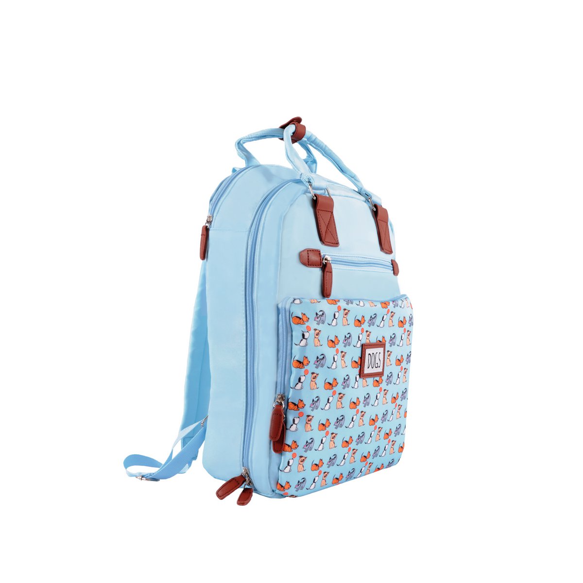 Biggdesign Dogs Laptop Backpack – Water-Resistant, 15 inch Laptop Compatible School Bag, Blue