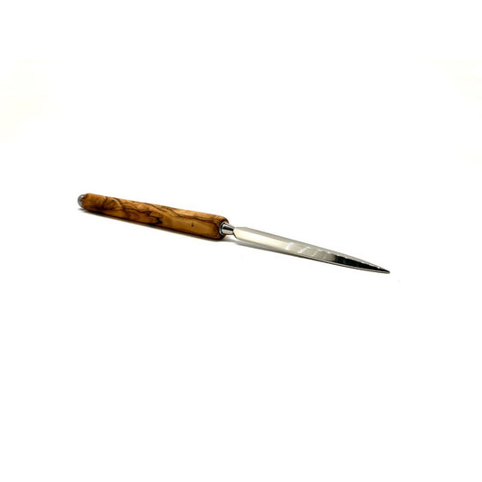 "LUXURY" letter opener with olive wood handle