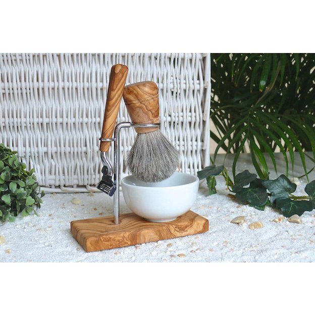 Shaving brush holder KLASSIK incl. Shaving brush & wet razor