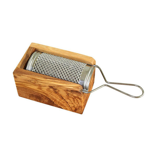 Small parmesan / cheese grater made of olive wood