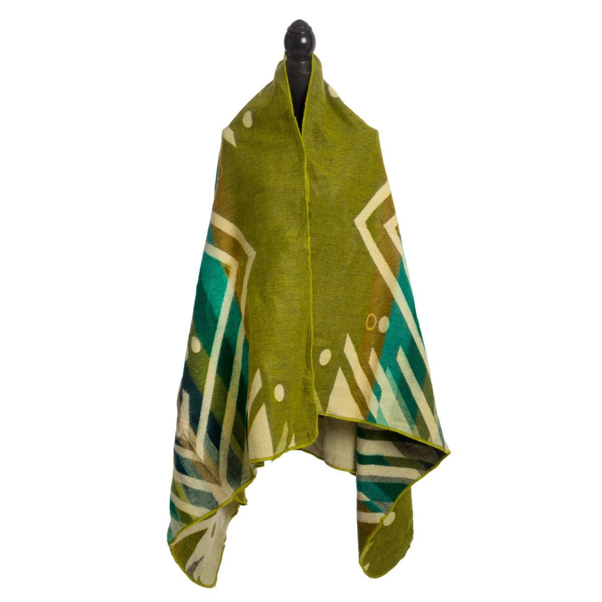 Mini Imbabura Green - Ecuadoriaan alpaca mini blanket | native blanket |
