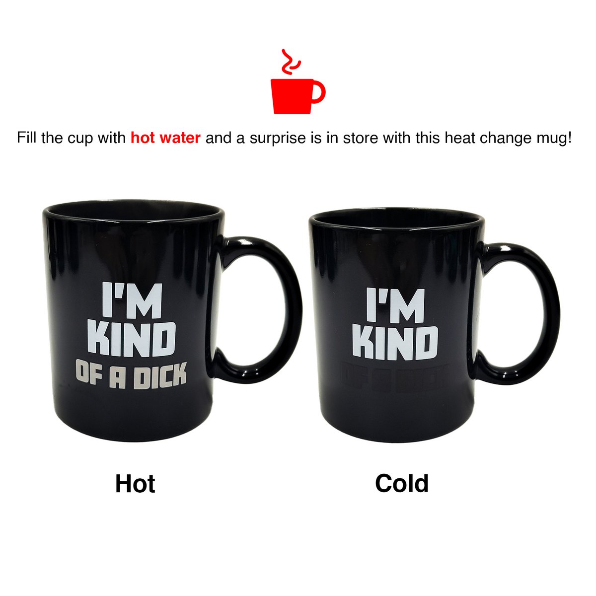 Mad Monkey - Mug "Kind of a Dick" - with color change
