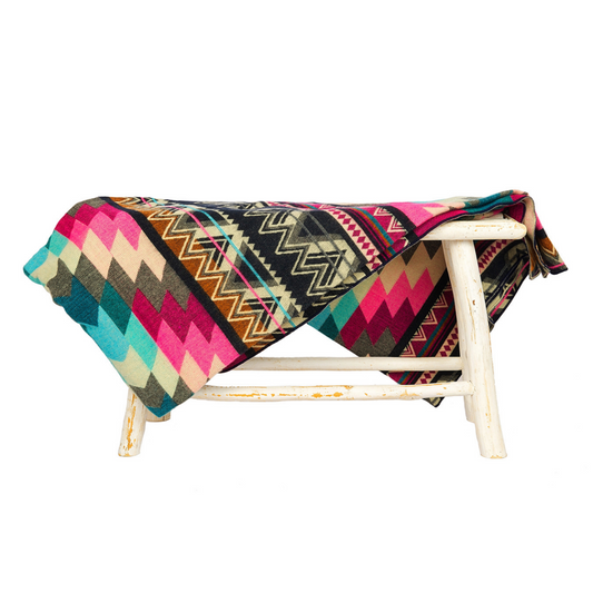 Ecuadorian alpaca blanket | native blanket | Antisana Pink