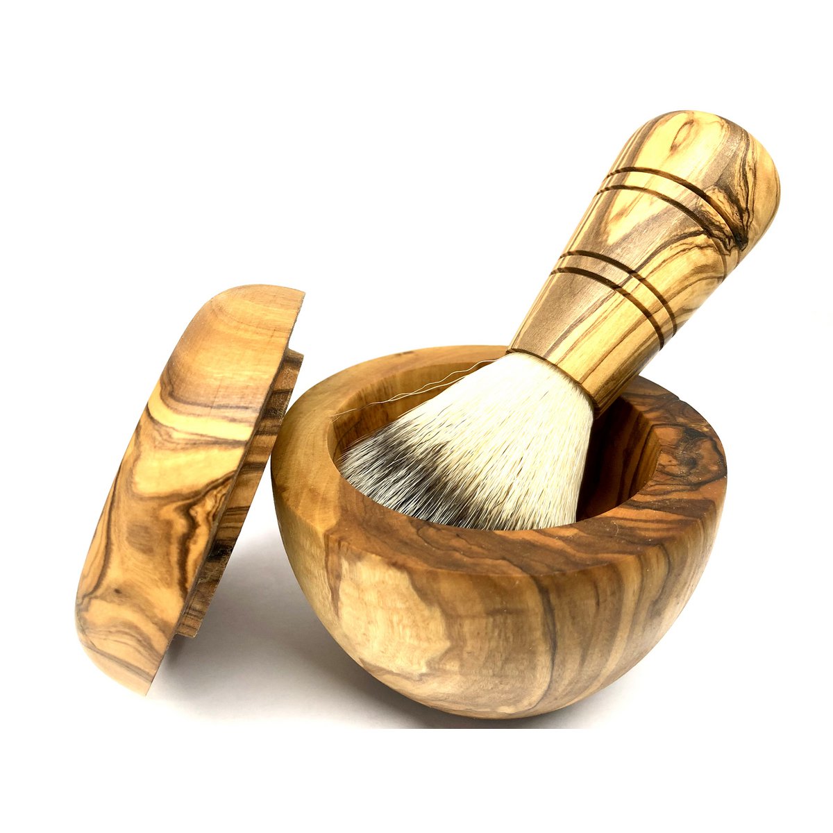 2 parts Set: shaving brush SIR GEORGE VEGAN & shaving case with lid