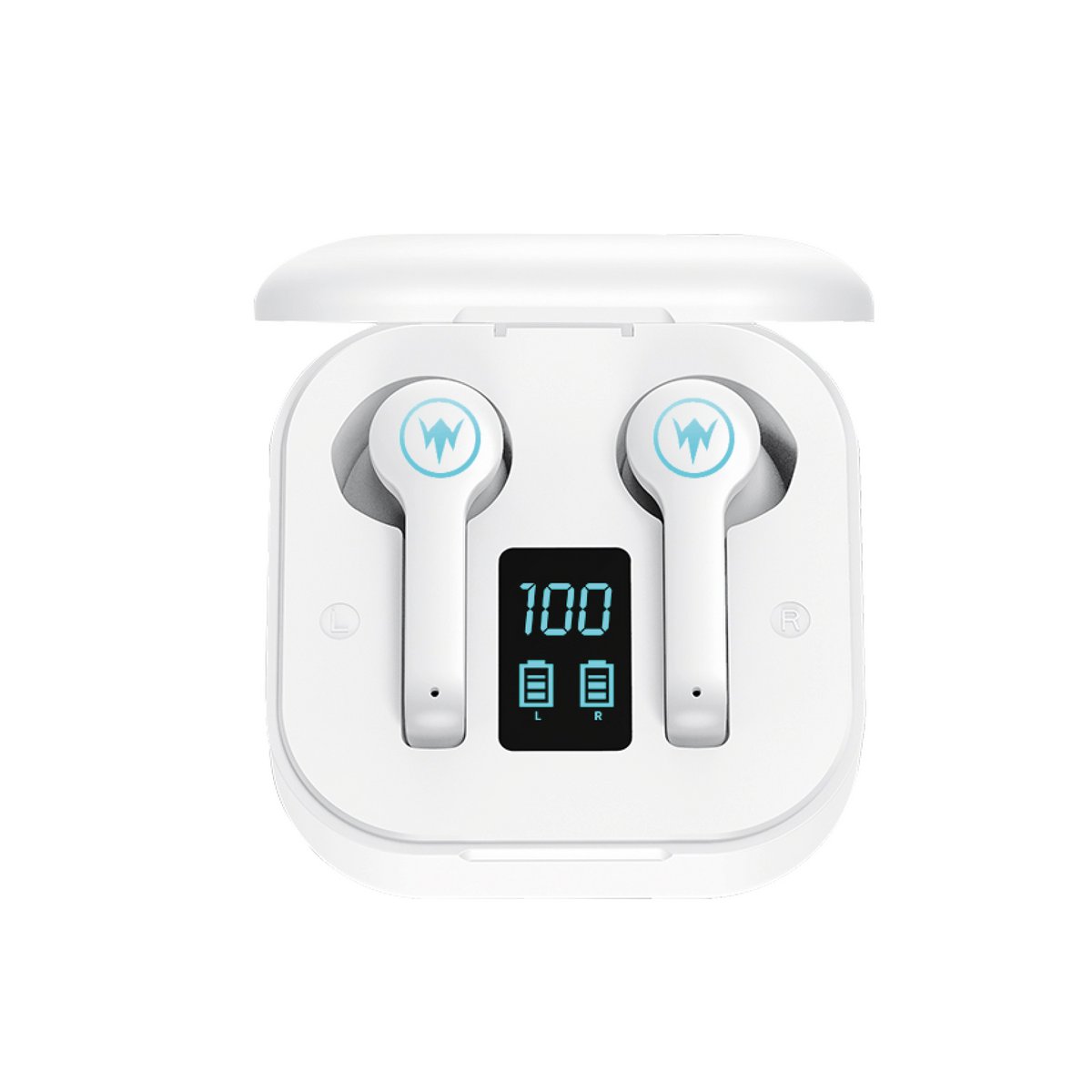 Moodix KI23K49 Bluetooth Earbuds White LCD Display