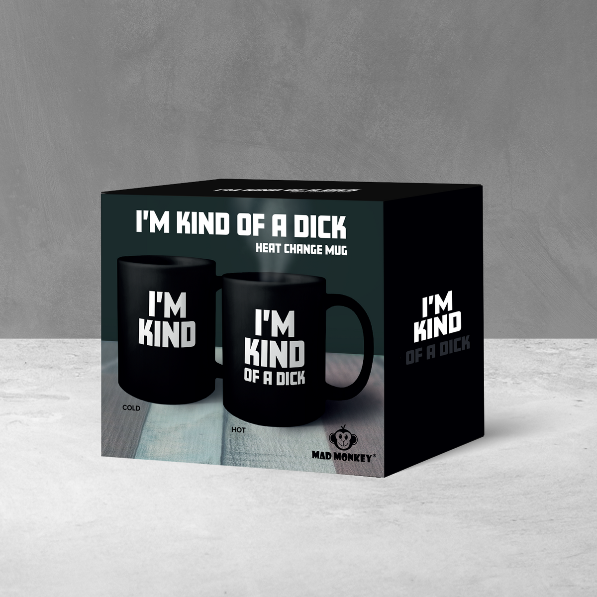 Mad Monkey - Mug "Kind of a Dick" - with color change