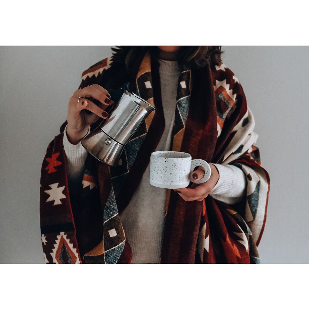 Ecuadorian alpaca mini blanketn | native blanket | Mini Quilotoa Red