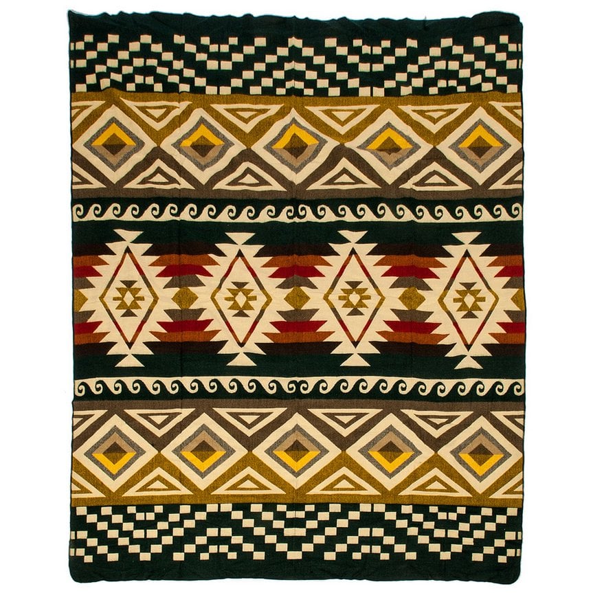 Alpaca Blanket Cayambe - Dark green