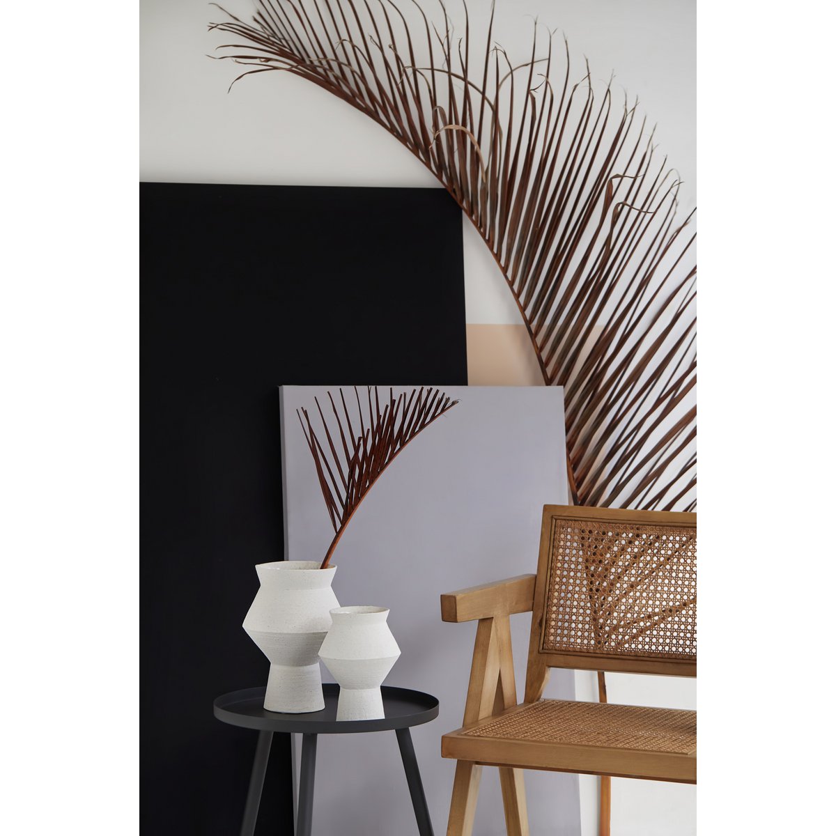 jaggy angular round vase in ceramic, CUZCO 27WH