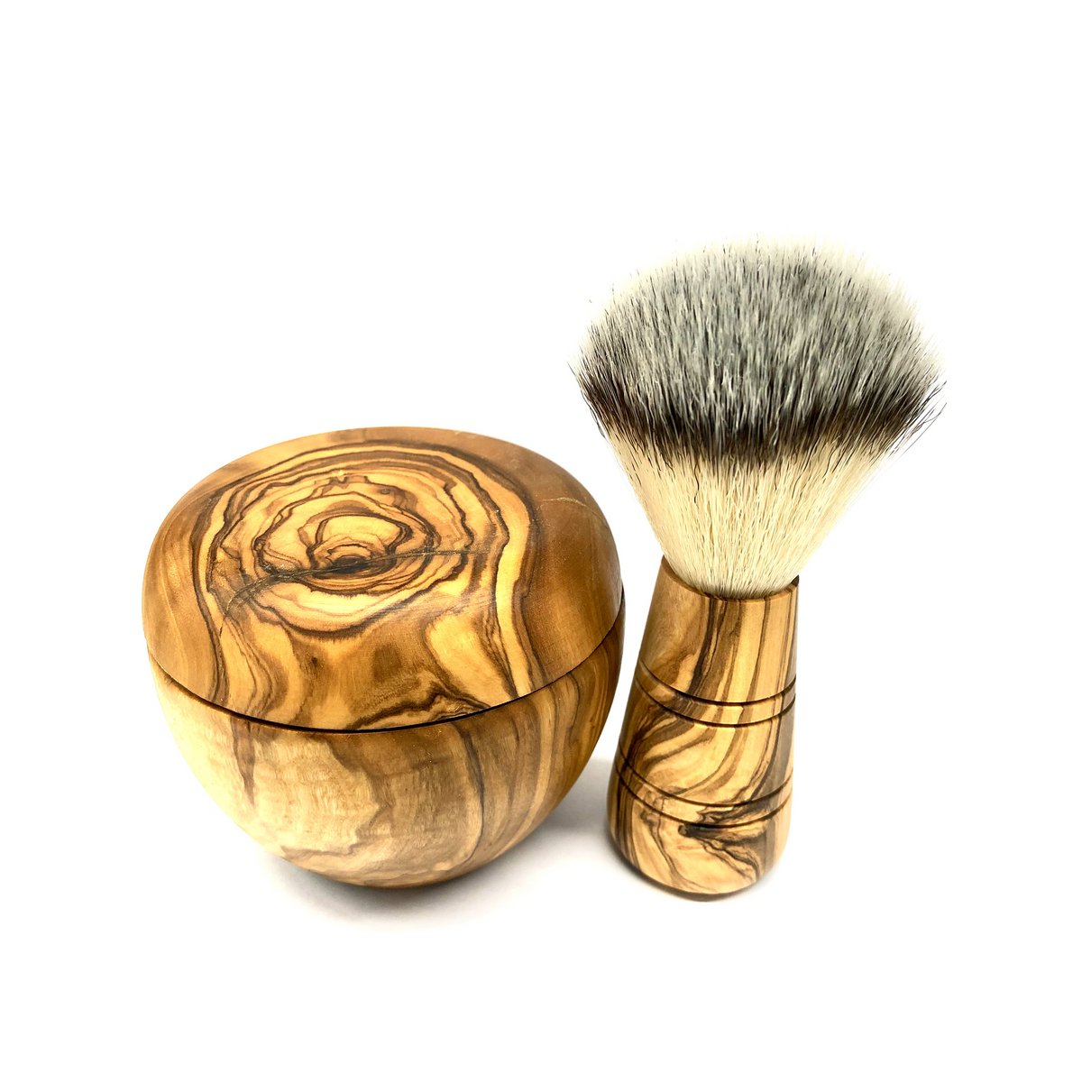 2 parts Set: shaving brush SIR GEORGE VEGAN & shaving case with lid