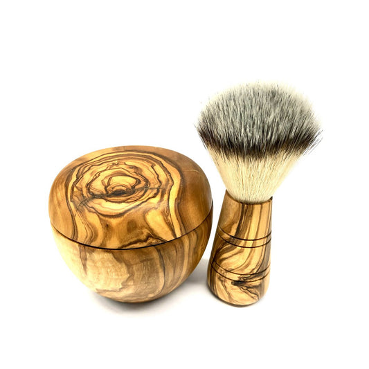 2 parts Set: shaving brush SIR GEORGE VEGAN & shaving case with lid