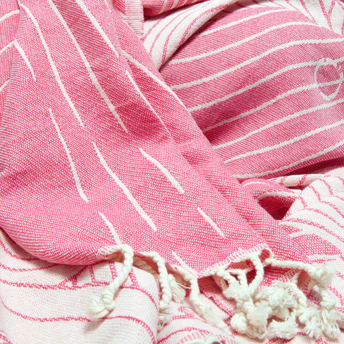Anemoss Pink Fish Peshtemal – 100x180 cm/39x70 inches