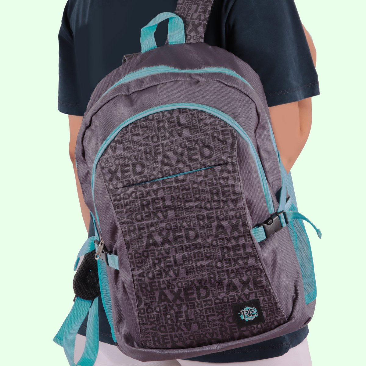 Biggdesign Moods Up Relaxed Unisex Laptop Backpack, Waterproof, 12.6x7.8x16.5 in, For School, Daily Use And Travel, Black