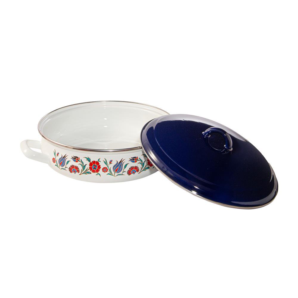 Serenk 26 cm Enamel Belly Shallow Casserole