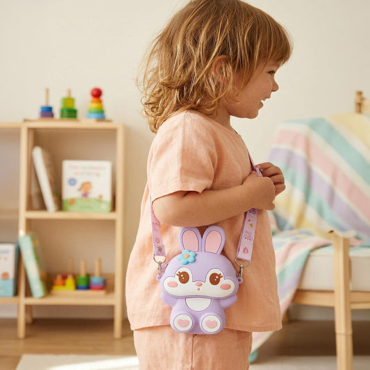 Ogi Mogi Toys Purple Bunny Colorful Round Shoulder Bag