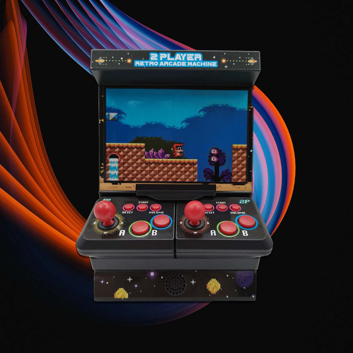 Mad Monkey - Retro Mini Arcade Machine with dual controller - incl. 300x 8-bit games