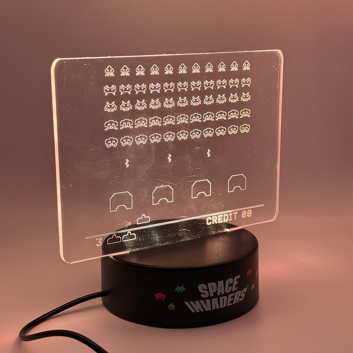 Space Invaders - Acryl Lampe