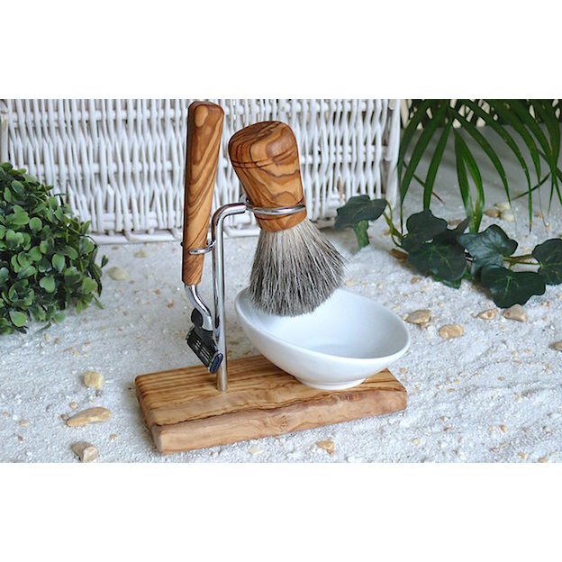 KLASSIK PLUS shaving brush holder incl. Brush & wet razor