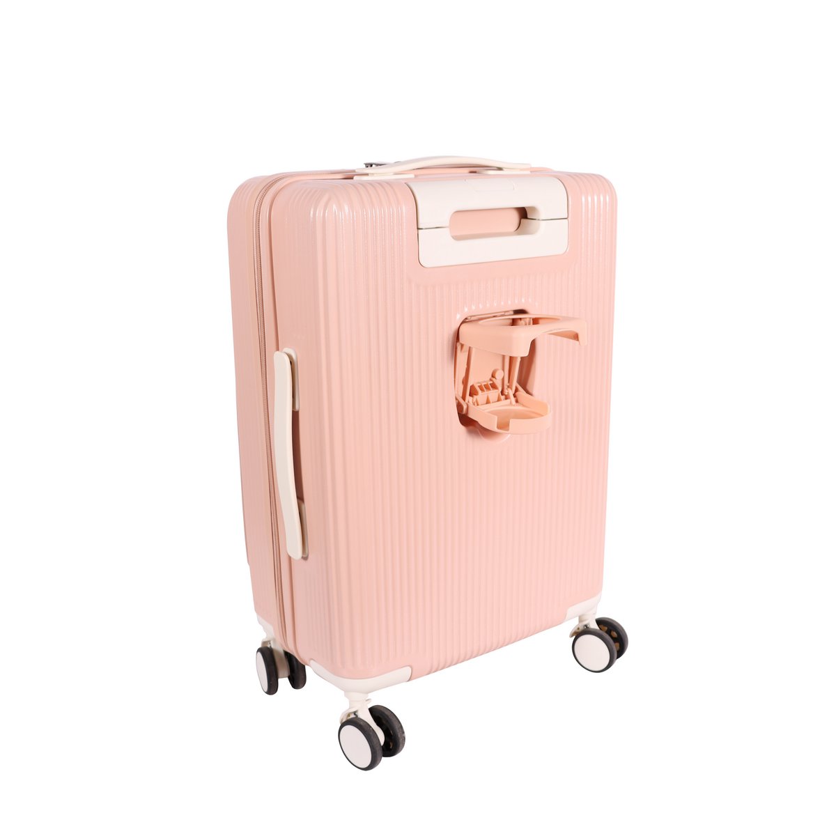 Biggdesign Moods Up Luggage with Cup Holder and USB Port, 20", Pink