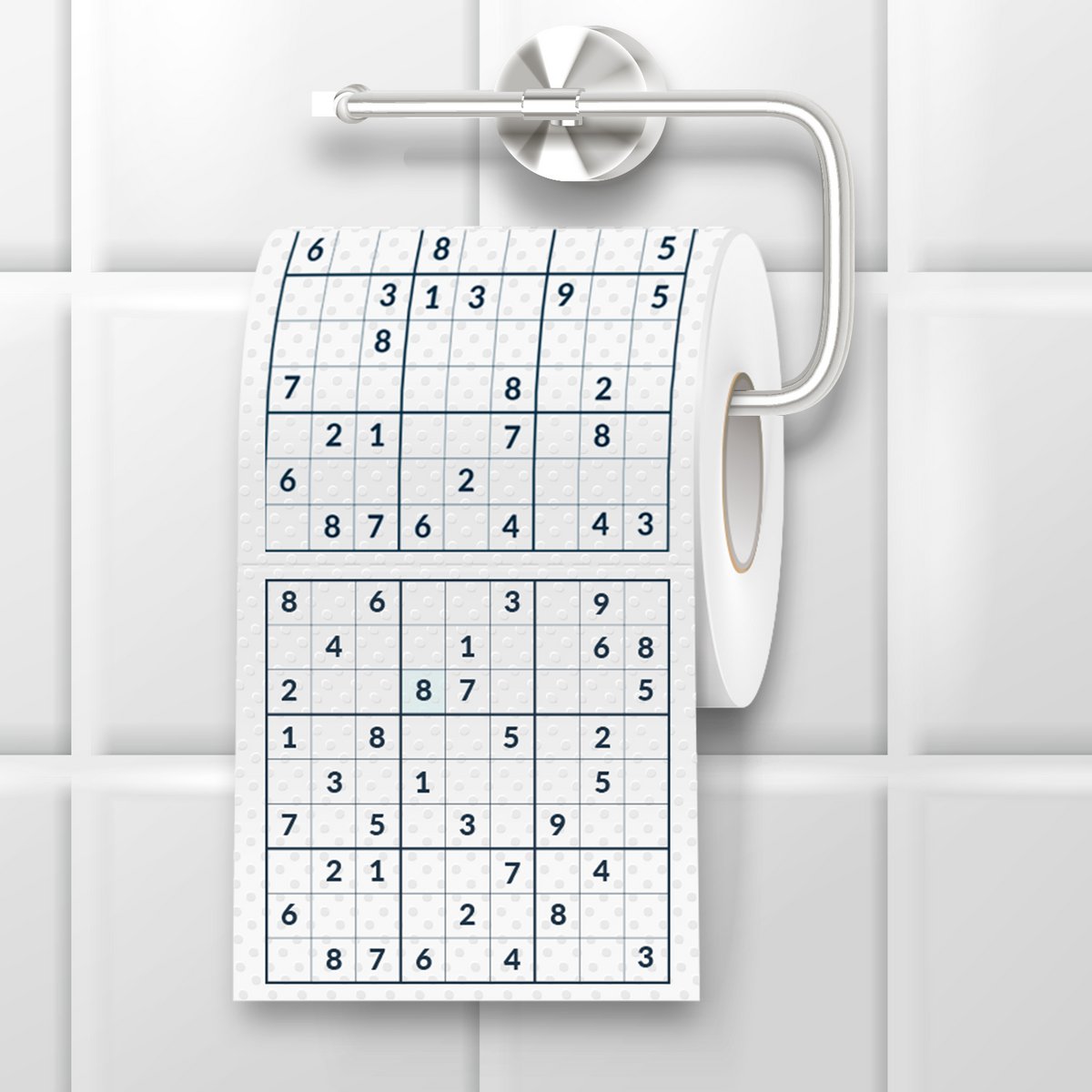 Sudoku toilet paper, funny toilet paper, puzzles with Sudoku…